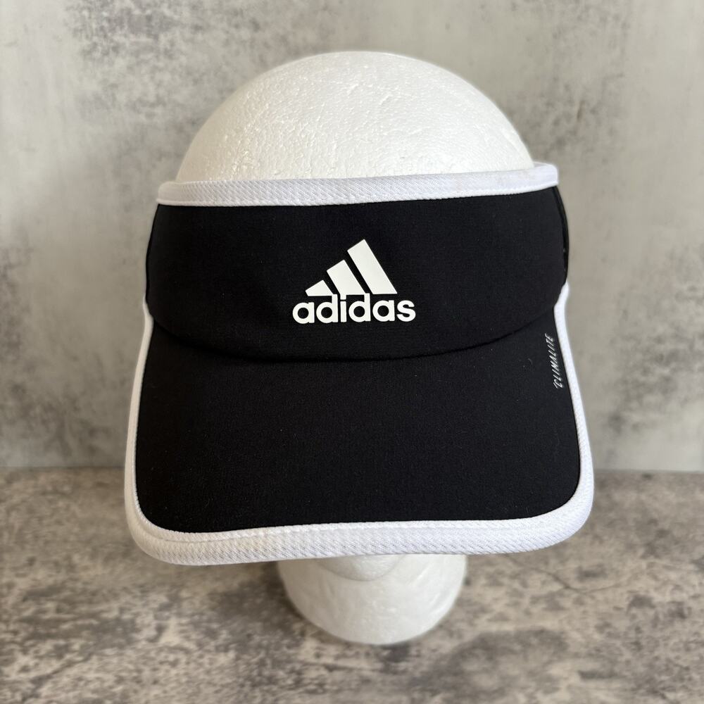 Adidas Climalite Visor Black Tennis Pickleball Golf Adjustable Athletic